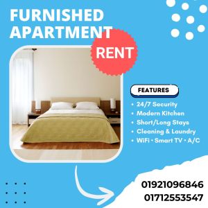 Charmy Furnished 3-bedroom Apartment Rent In Bashundhara R/a